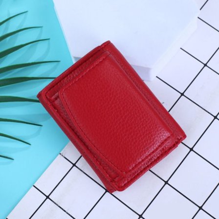 Mote korte lommebøker Enkel liten veske RØD