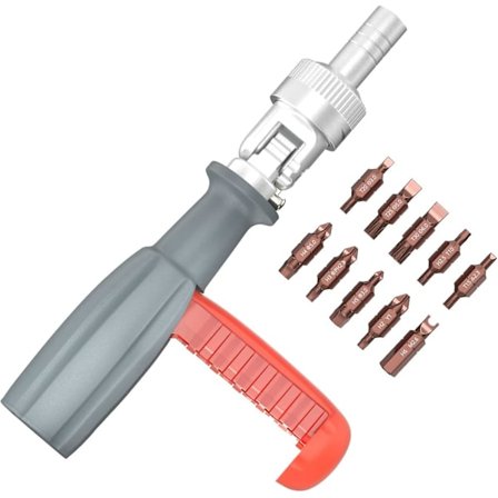 20-i-1 Skraldeskruetrækkersæt, Magnetisk og Justerbar Vinkel, Bærbar og Holdbar, 20 Dobbeltsidede Bor, Multiværktøj, Bolteskruetrækker