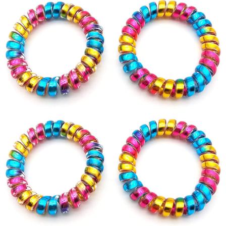 Kierteinen hiusnauha, 4 kpl kierteinen hiusnauha joustava, venyvä hiusnauha, jäljetön hiusrengaspuhelin