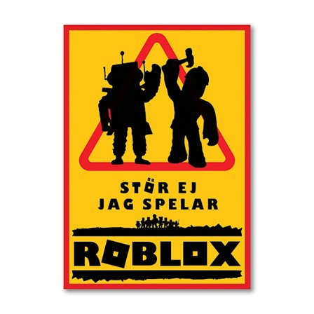 Roblox Ikke Forstyrr Skilt / Varselskilt - A4 multifarge