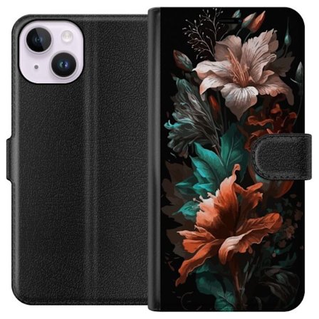 Kompatibelt Plånboksfodral till Apple Apple iPhone 15 Blommor