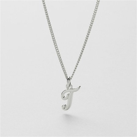 T Vintage Letter Necklace