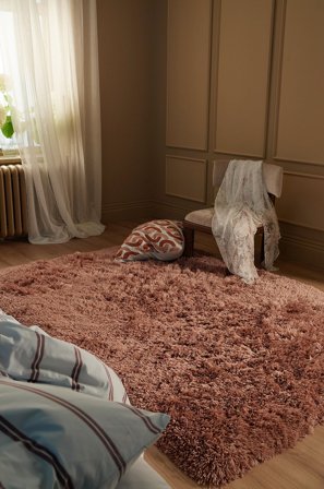 Staycation - Ryamatta Fluffy - Rosa - Lugg & ryamattor - 160X230 - Från Homeroom