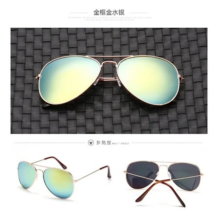 Klassiske Aviator Solbriller Herre Solbriller Dame Kørebriller Spejl Mandlige og Kvindelige Solbriller Pilot Oculos de sol 3025 briller