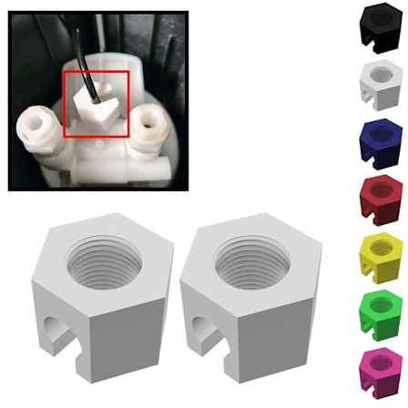 x Erstatningsmutter Kompatibel med Sodastream Crystal 1.0 2.0 Reservedeler Festemuttere (Hvit) Versjon 0701