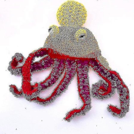 Ny 2022 Halloween Hat Blæksprutte Hat Sjov Hovedbeklædning Håndstrikket Blæksprutte Form (FMY)