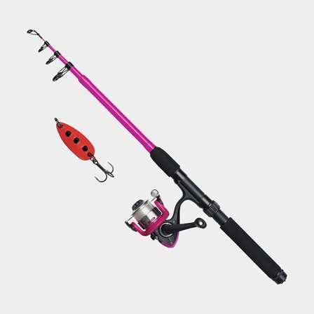 Kinetic Lille Viking Go Fishing 5,6fot Spin fiskespö, Pink