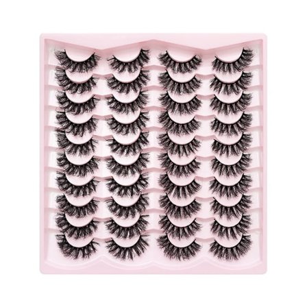 Falska fransar Lösögonfransar Cat-Eye Fransar Faux Mink Fransar Naturligt utseende Fluffiga Wispy fransar som ser ut som förlängningar