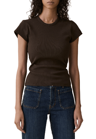 Jeanerica Valeria Jersey T-shirts Dam Brun M