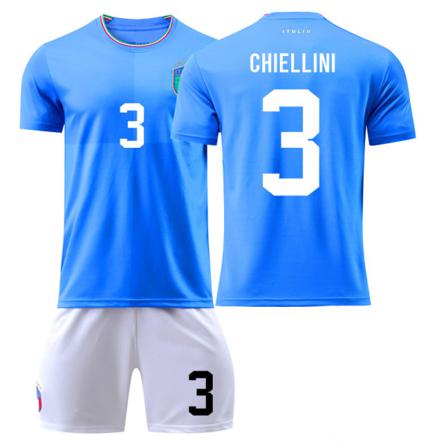Qatar Fotbolls-vm 2022 Italien Fotboll Kit - Vit Blå 2xl