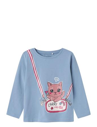 Nmfvix Ls Top Tops T-shirts Long-sleeved T-shirts Blue Name It