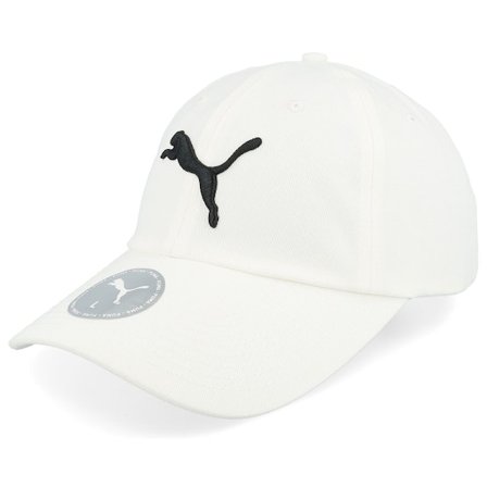 Puma - White unconstructed Czapka Z Daszkiem - Essential Puma Cat Bb Cap White Dad Cap @ Hatstore