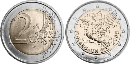 Finland 2005 - 50 års medlemskab af FN - 2 euro mønt