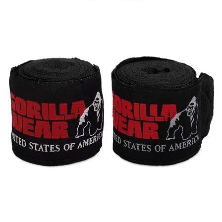 Gorilla Wear Gear Boxing Hand Wraps, Black