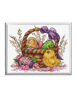 Broderipakke Bilde Påskekurv - Oven