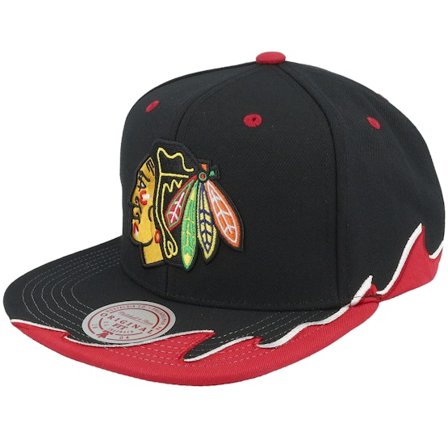 Mitchell & Ness - NHL Schwarz snapback Cap - Chicago Blackhawks Rising Tide Black Snapback @ Hatstore