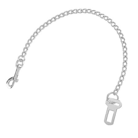 Hundesikkerhetsbelte med dobbel klips i rustfritt stål, tyggebestandig hundebånd for bil