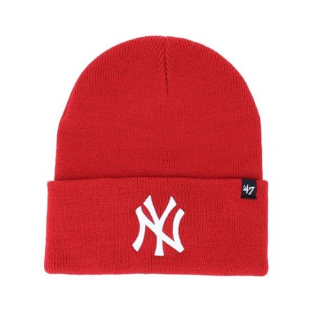 47 Brand - MLB Röd cuff Beanie - Kids New York Yankees Haymaker Red Knit Cuff @ Hatstore