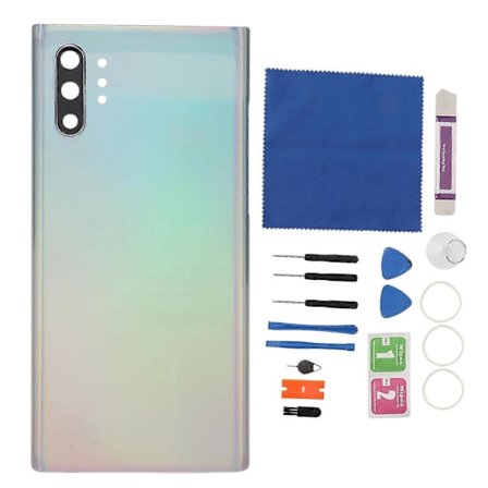 Bakdeksel Glasshus Dør Med Ferdigmontert Kamera Linse Reparasjonsverktøysett For Samsung Galaxy Note 10 Plus Sm N975 Blå