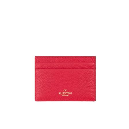 Valentino Garavani, Rockstud card holder Czerwony, Kobieta, Rozmiar: ONE Size