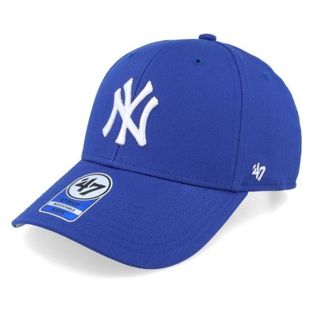 47 Brand - MLB Blå adjustable Keps - Kids New York Yankees Raised Basic Mvp Royal Adjustable @ Hatstore