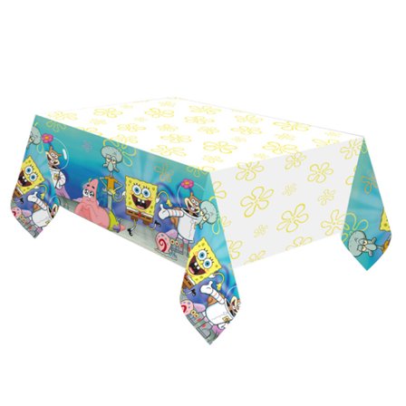 Svampbob Fyrkan Bordsduk 120x180cm - Svampbob Fyrkant Kalas Dekoration - Kalaslagret.se