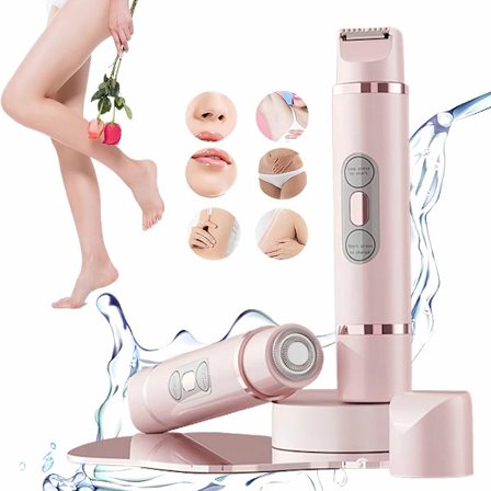 Dobbelthovedet damebarbermaskine, komfortabel to-i-en elektrisk damebarbermaskine, dobbelthovedet bikinibarbermaskine til armhulehår og ben, læber
