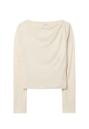 Dagmar LS SQUARE NECK TOP Överdelar Dam Vit M