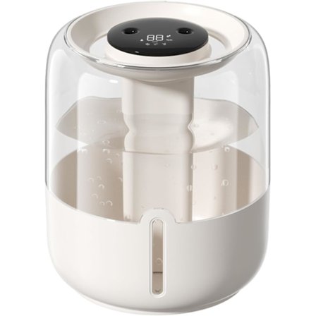 Ultraljuds Luftfuktare Med Digital Display 6.8L Stor Kapacitet För Hem Sovrum Barnrum Nattlampa Dubbel Dimmfunktion Tyst Drift Beige