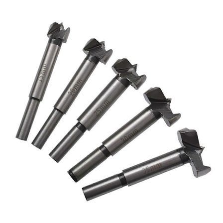 5 stk. Forstner bor 15 20 25 30 35 mm boring 45 stål hængsel hulåbner bit til træbearbejdning NWP