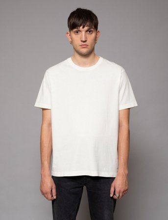 Nudie Jeans Uno Everyday Tee Chalk White - White - M
