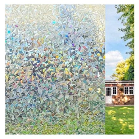 45*300cm Fönsterfilm 3D Elektrostatisk Glasfilm Anti-UV-klistermärke