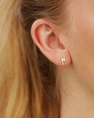 Edblad Lightning Studs Gold Złoty Biżuteria Dziewczyna - Kids Brand Store