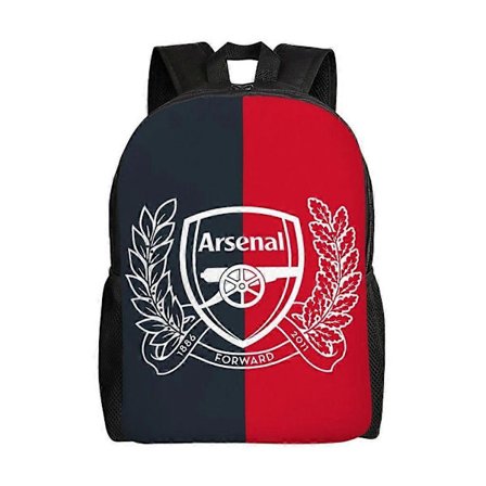 JD404 Arsenal F C Rygsæk Teenager Skoletaske Lærred Notesbog Rygsæk Unisex (LGL)