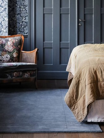 Wool Rug Tossan Blue Oeko-Tex