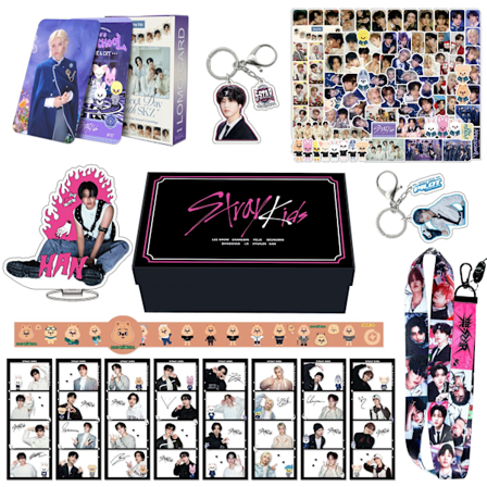 Stray Kids - HAN gaveeske tilbehørsett bokmerke småkort klistremerke gavepakke