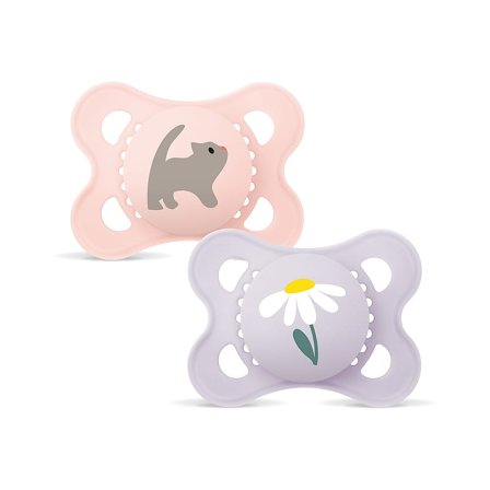 MAM Original Silk Sutter - 2-pak Pink 0-6 mdr., Børn & Forældre, Sutter, Silikonesutter