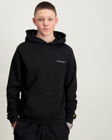 Lyle & Scott Logo Print Hoodie Czarny Bluzy z kapturem Chłopiec - Kids Brand Store