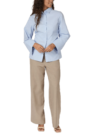 Neo Noir Caroli Poplin Shirt Skjortor Dam Blå 34