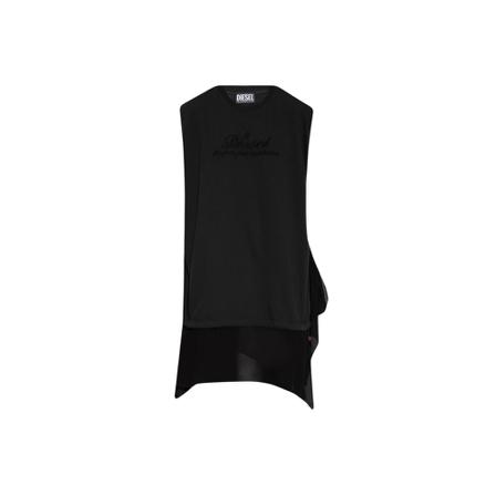 Diesel, sleeveless dress Zwart, Dames, Maat:S,Katoen