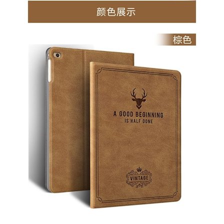 Stilig deksel for iPad 7/8/9 10.2" Hjortehode Brun