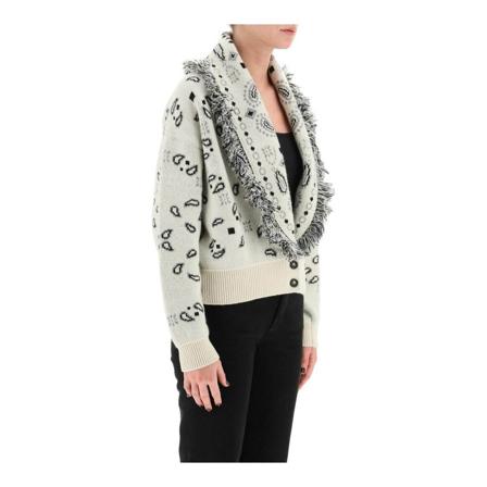 Alanui, Cardigans Grijs, Dames, Maat:M