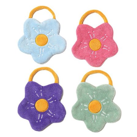 Søt blomstformet hurtig tørkende håndkle - Fleece håndkle