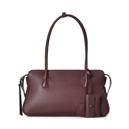 Stor kapacitet håndtaske til kvinder, niche koskind håndtaske, underarms taske, vintage læder skuldertaske