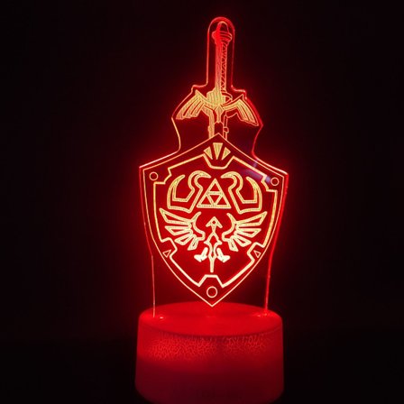 3D Illusion Nattlampa Legend of Zelda Sänglampa, Zelda Link'