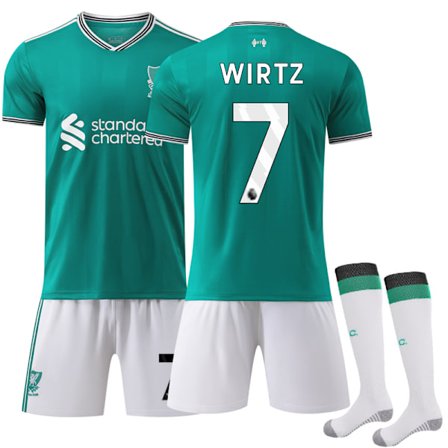 2025-2026 Liverpool Tredje Børnefodboldtrøje Sæt Nr. 7 Wirtz