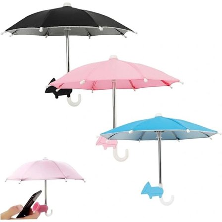 Telefonparaply UV-beskyttelse Antirefleks Kjølende Paraply Mobil Regnbeskyttelse Med Justerbare Fleksible Sugekopper Utendørs Mobiltelefon 