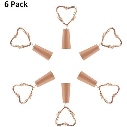 Vinflaska lampa, fe-lampa, koppartrådslampa, korklampa, sträng, DIY