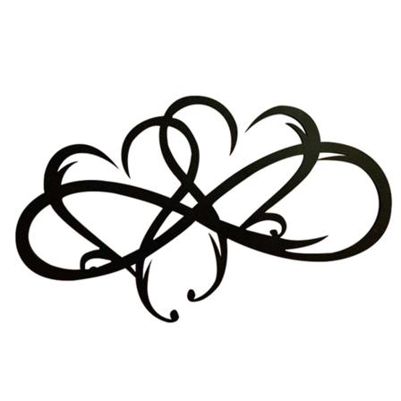 Infinity Heart Stål Vægdekoration Personlig Metal Væg Hjem Soveværelse Kunst--standard