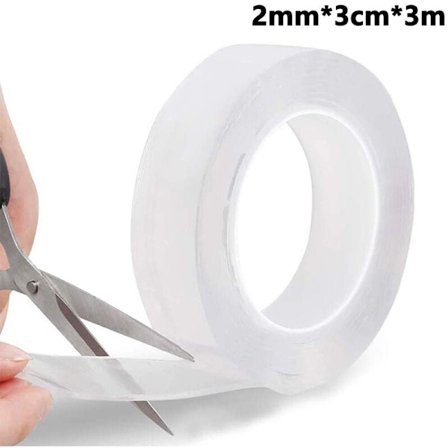 Monikäyttöinen Nano Grip -teippi, uudelleenkäytettävä, irrotettava, pestävä, kaksipuolinen